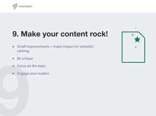 9. Make your content rock!9 