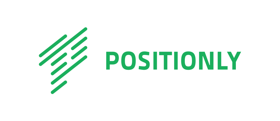 Green logo on white background